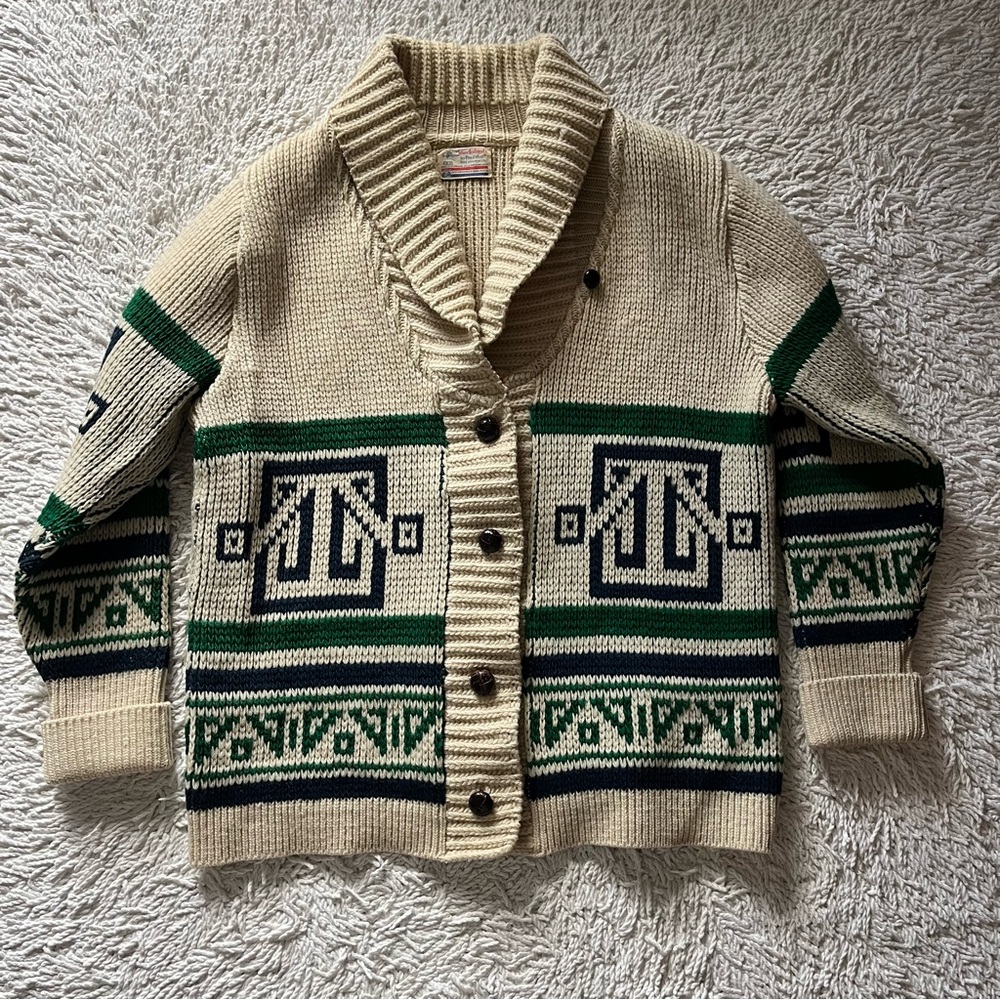 70s vintage authentic Pendleton Knockabouts chunky cardigan
